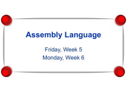 Assembly Language - Kalamazoo College