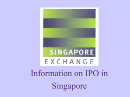 The Stock Exchange of Singapore