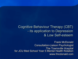 Cognitive Behaviour Therapy & Behaviour Therapy
