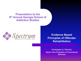 Evidence Based Program (Tools of the trade DCJ)