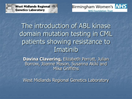 The Introduction of ABL kinase domain mutation testing in