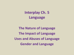 INTERPLAY Ch.5 Language