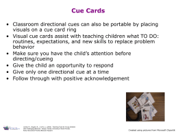 File G – Cue Cards - University of South Florida