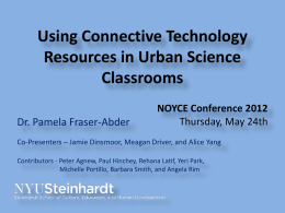 Connective Technology & Online Resources in the School