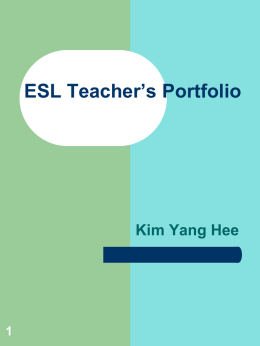 Writing a good CV - Sookmyung TESOL MA