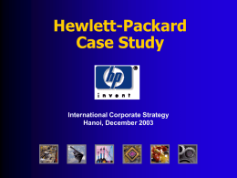 HP Corporate Strategy Case Study