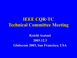 ICC2002 Technical Program Structure Collection of Symposia