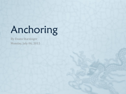 Powerpoint on Anchoring - Beth and Evans Home Page
