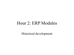 ERP Modules - University of Nebraska–Lincoln