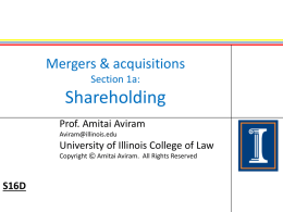 MA Section 1a: Shareholding