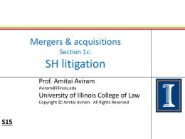 MA Section 1c: SH litigation