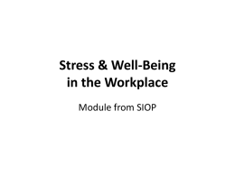 Stress & Well-being at Work