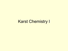 Karst Chemistry I - Illinois State University