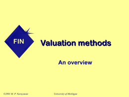 Valuation methods - Ross School of Business