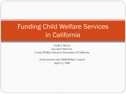 Child Welfare Services Funding and Structure