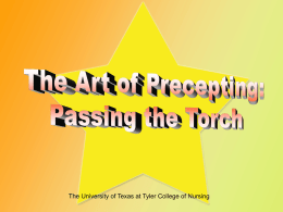 Preceptor Training Powerpoint - The University of Texas at