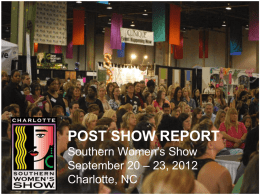 Sponsorship report Southern women’s show February 6