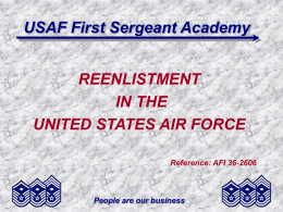 REENLISTMENT in the USAF