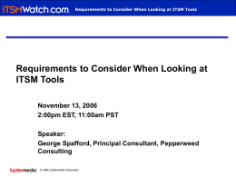 Requirements to Consider When Looking at ITSM Tools