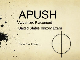 A.P. US History and the Exam