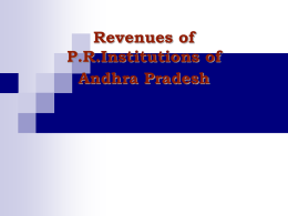 Panchayat Level Revenue Resources in Andhra Pradesh