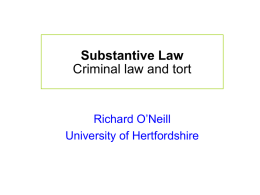 Criminal Law - Aston University