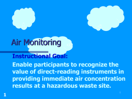 Air Monitoring - Brownfields Toolbox