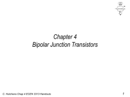 Chapter 3 Bipolar Junction Transistors