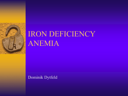 IRON DEFICIENCY ANEMIA - Announcements: Poznan
