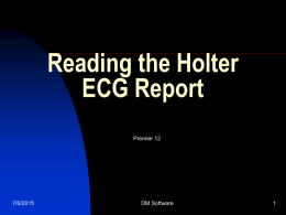 Reading the Holter ECG Report