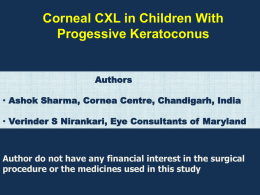 Corneal Cross-linking Results in Children with Progressive