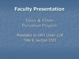 Injury & Illness Prevention Program