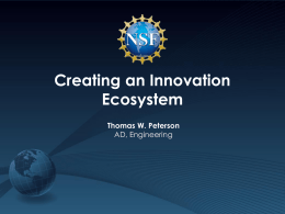 Creating an Innovation Ecosystem