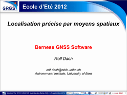 Diapositive 1 - Bernese GNSS Software