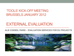 tools’ External evaluation