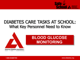 Blood Glucose Monitoring  - American Diabetes Association