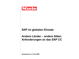 Miele Sales Template Rollout VG USA preparation