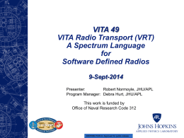 VITA 49VITA Radio Transport (VRT)A Spectrum Language for