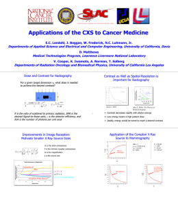 Applications of the CXS to Cancer Medicine