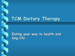 TCM Dietary Therapy - Alachua Freenet