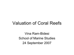 Valuation of Coral Reefs