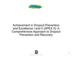 APEX INTRODUCTION - Education Commission of the States