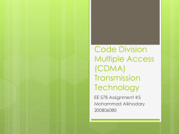 Code Division Multiple Access (CDMA) Transmission Technology