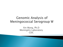 Genomic Analysis of Meningococcal serogroup W isolates
