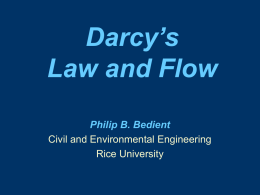 Darcy's Law - Rice University