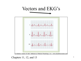 Vectors and EKG ’s