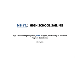 NHYC: HIGH SCHOOL SAILING/NON