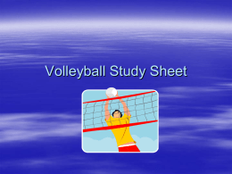 Volleyball Study Sheet