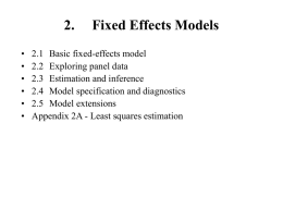 Chapter 2. Fixed Effects Models - Home