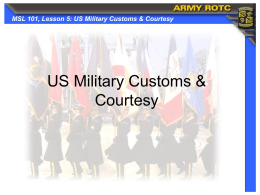 US Military Customs & Courtesy